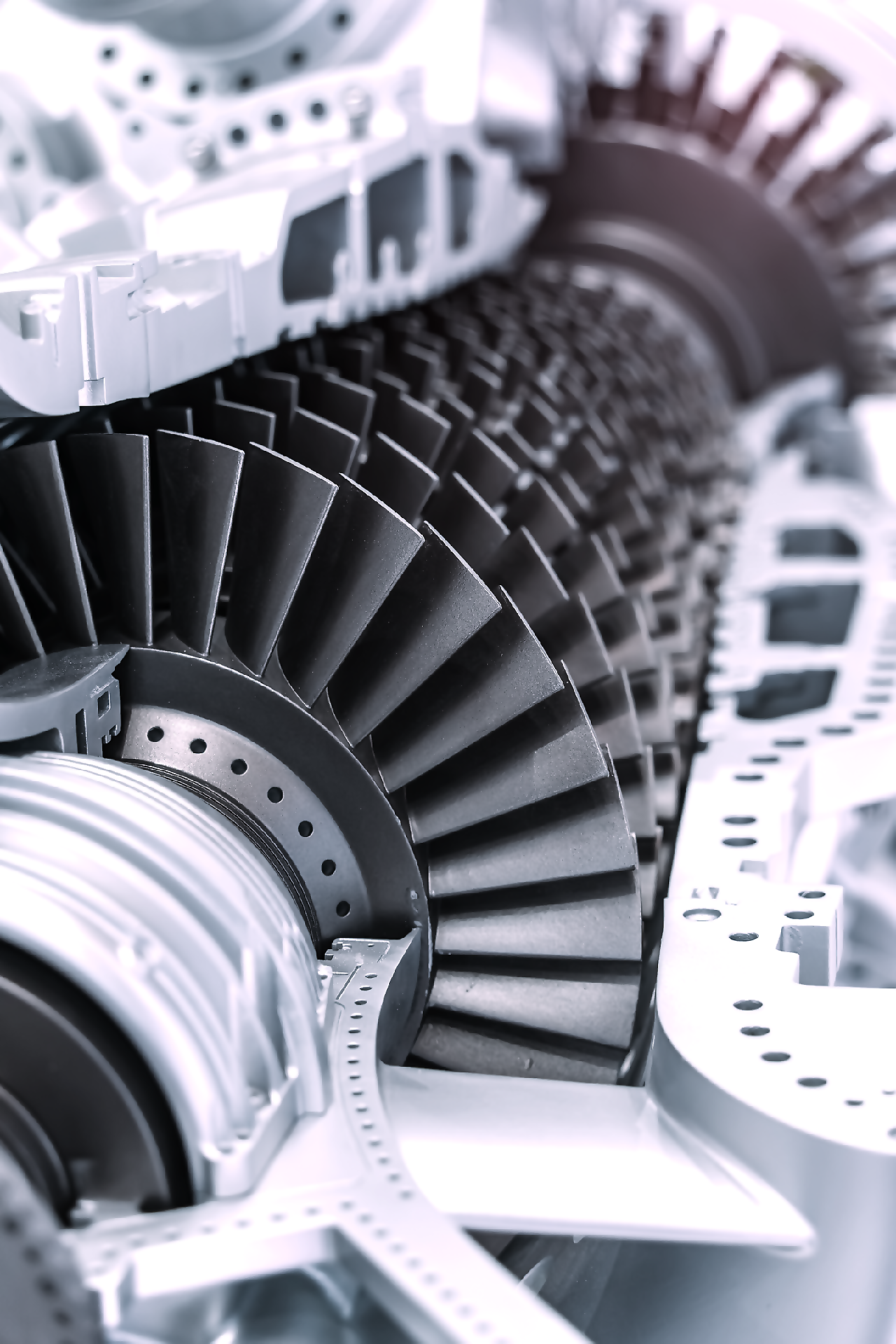 Interior of a gas turbine